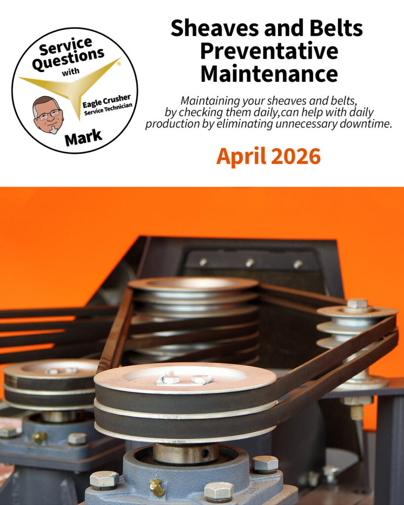 Sheaves and Belts Preventative Maintenance